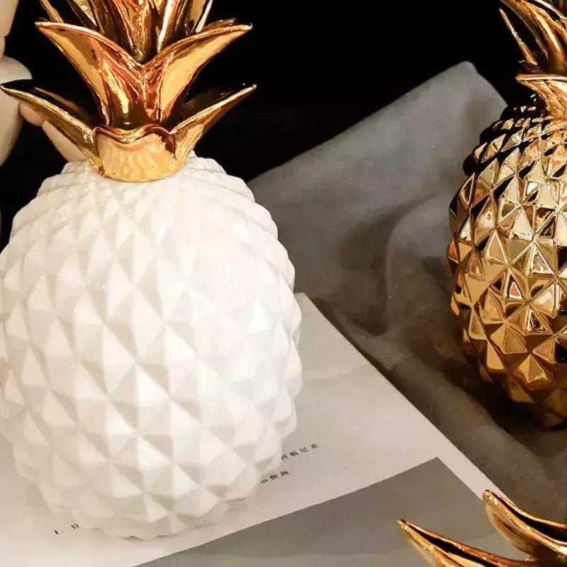 Figurine Ananas Céramique Luxe | Ivo - Designix Statuette Noir
