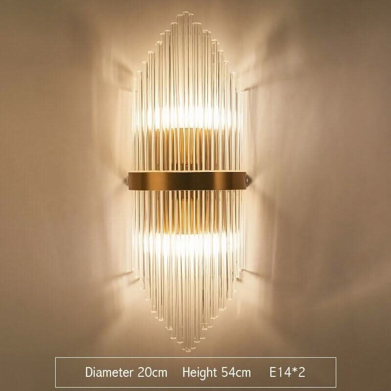 Abat-jour moderne en verre doré LED | Designix - Amazon Dia20 H54CM-Small China Warm White (2700-3500K) - https://designix.fr/