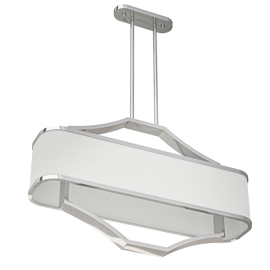 Suspension Gerdo Ovale, abat-jour tissu
