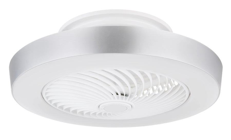 Ventilateur de plafond lumineux Gharra blanc