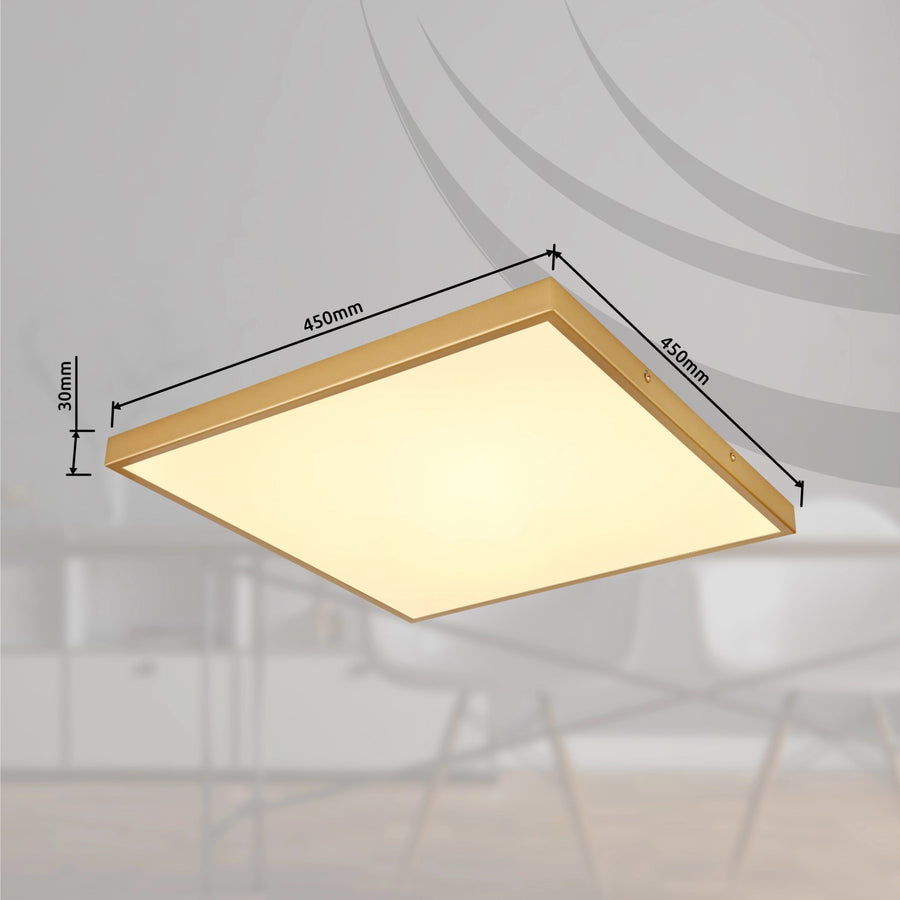 Plafonnier Tibey laiton, L 45 cm