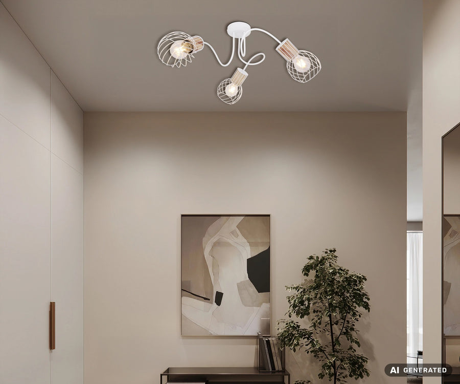 Plafonnier Luise blanc