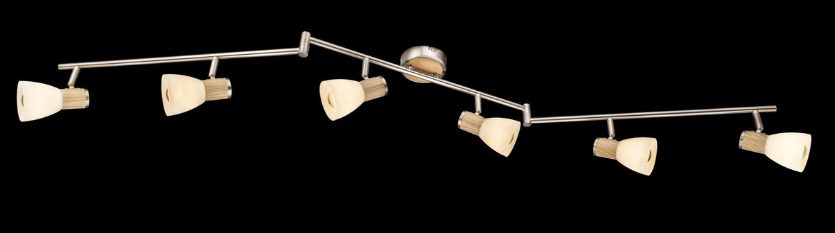 Plafonnier Gylfi nickel satiné, H 18 cm