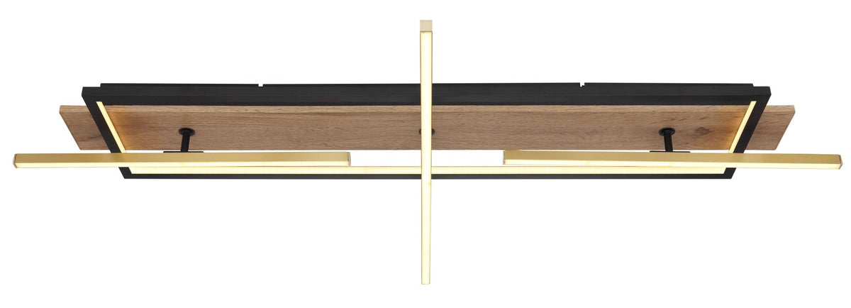 Plafonnier Beatrix noir mat, L 60,5 cm