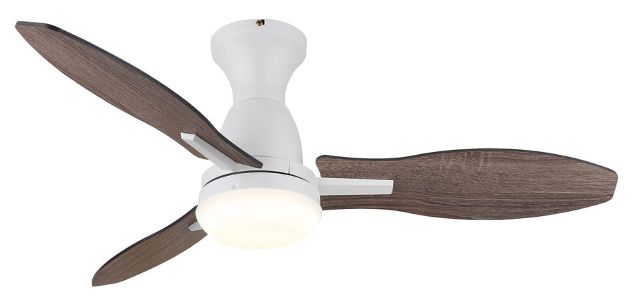 Ventilateur de plafond lumineux Gale blanc mat
