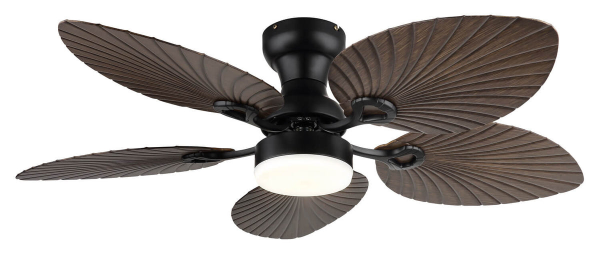 Ventilateur de plafond lumineux Elise noir mat