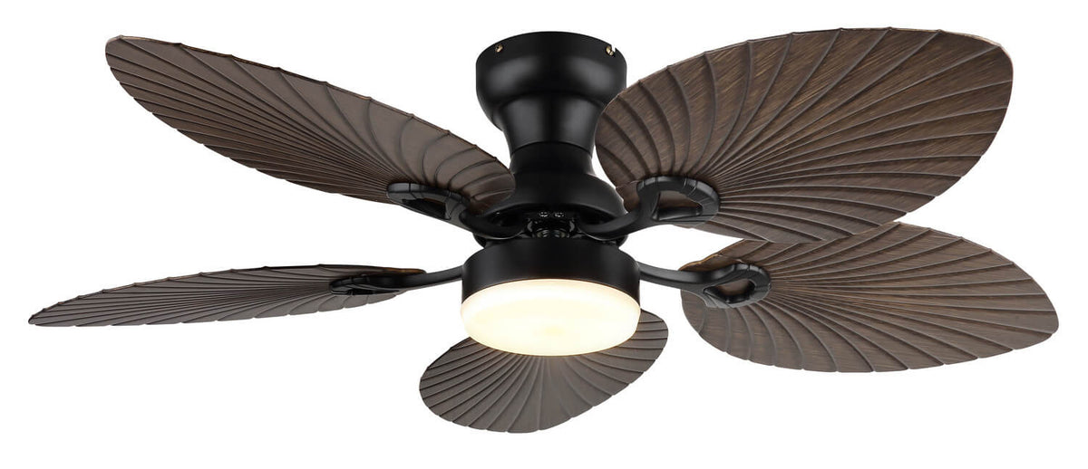 Ventilateur de plafond lumineux Elise noir mat
