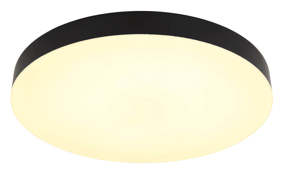 Plafonnier Matthew noir mat, Ø 40 cm