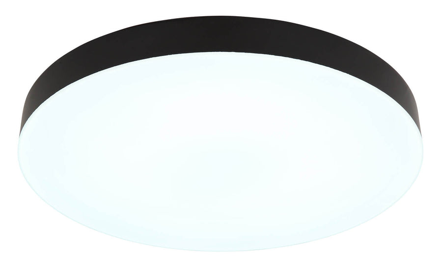 Plafonnier Matthew noir mat, Ø 40 cm