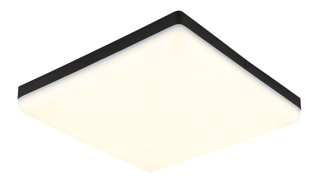 Plafonnier Matthew noir mat, L 30 cm