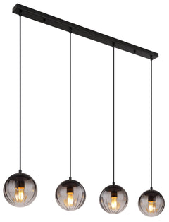 Suspension Dallerta noire mat (15216-4)