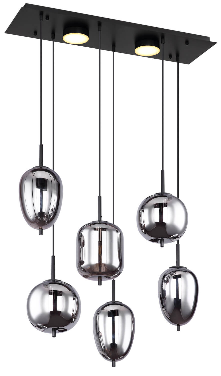 Suspension Blacky noire mat, H 120 cm