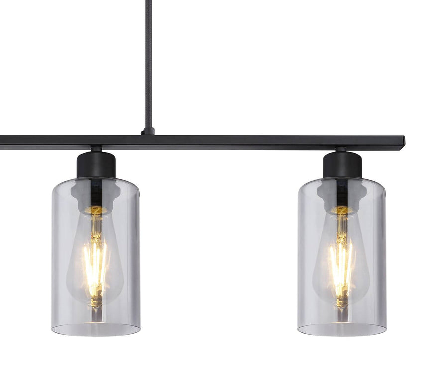 Suspension Hadera noire mat, H 120 cm