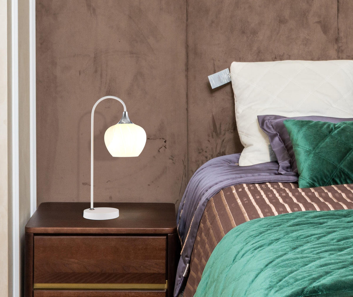 Lampe à poser Maxy blanche mat