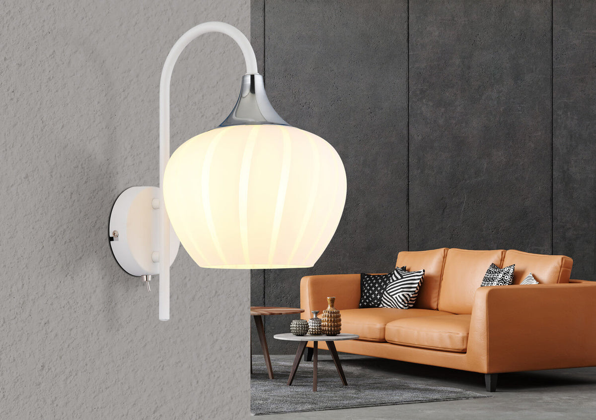 Applique murale Maxy blanche mat