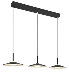 Suspension Lampone noire mat, H 180 cm