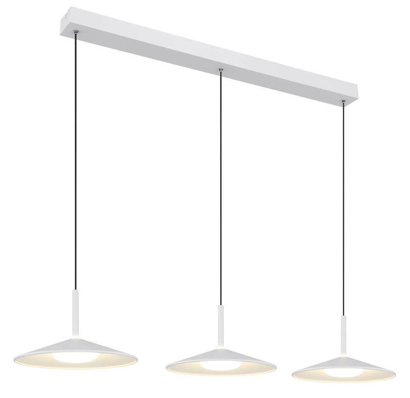 Suspension Lampone blanche mat, H 150 cm
