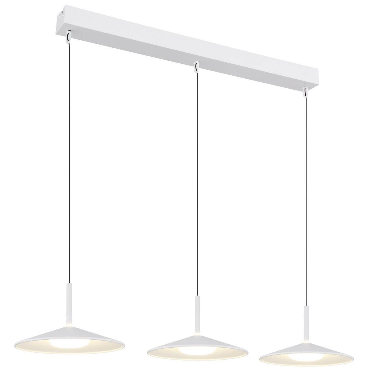 Suspension Lampone blanche mat, H 180 cm