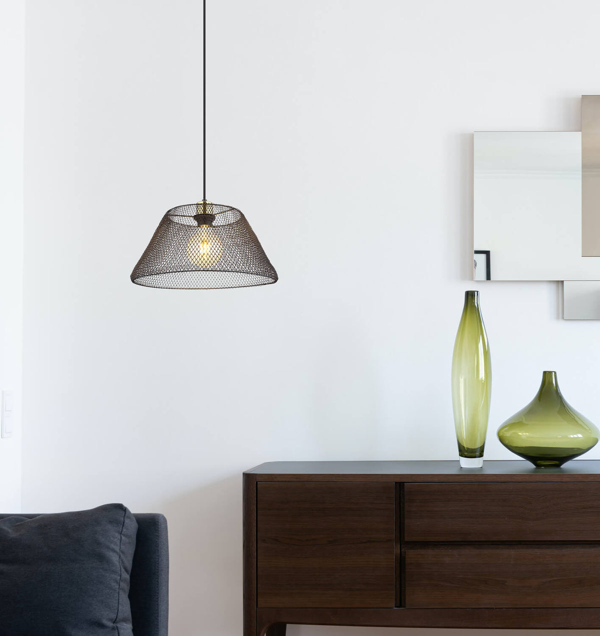 Suspension Baku noire mat (15646H1)