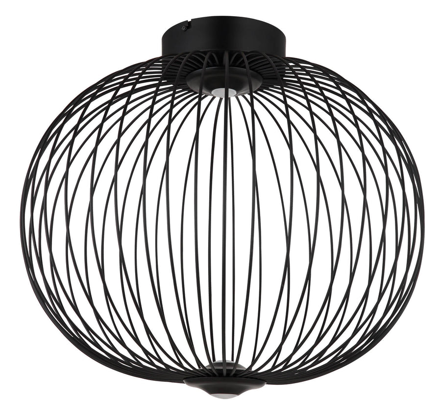 Plafonnier Galway noir mat, Ø 50 cm
