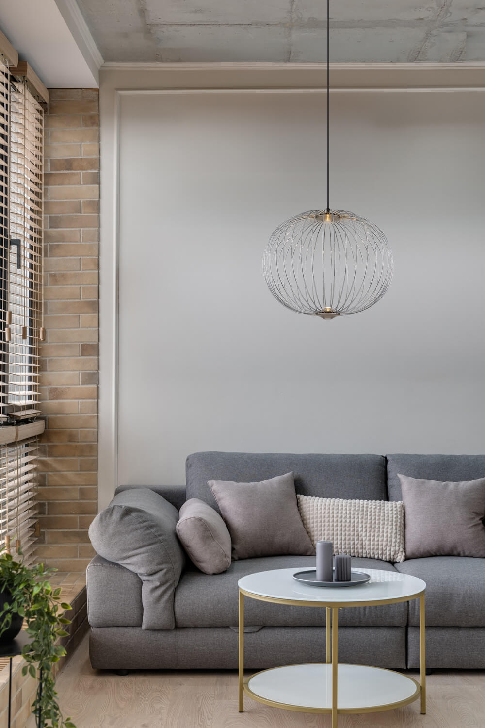 Suspension Galway nickel satiné (15652H1N)