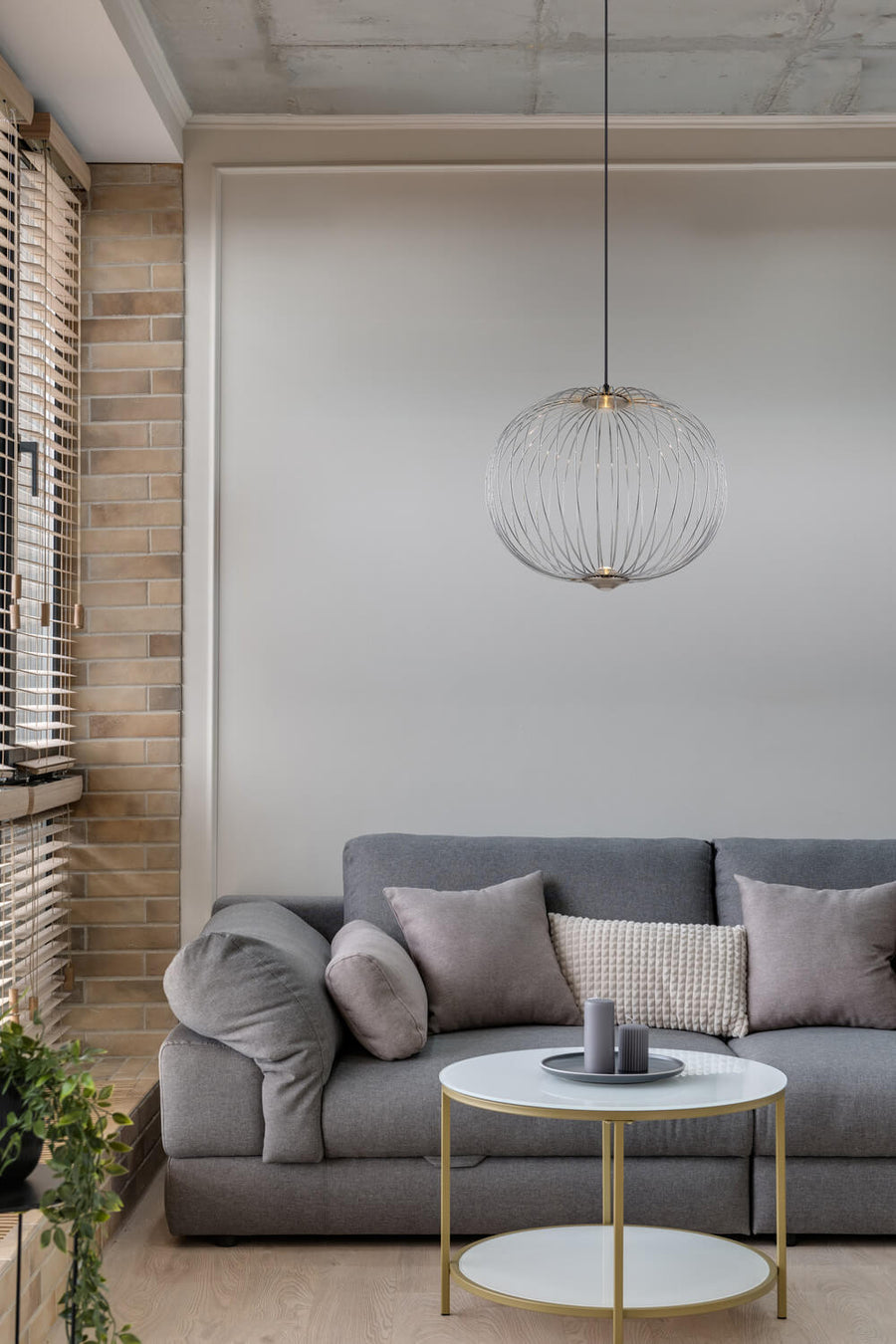 Suspension Galway nickel satiné (15652H1N)