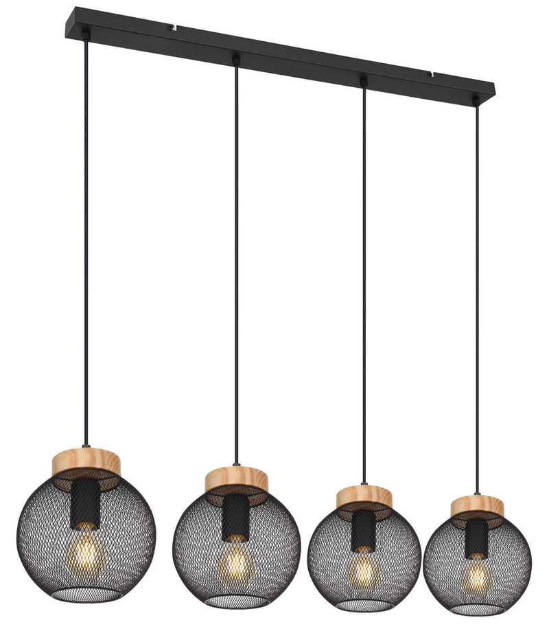 Suspension Pablo noire mat (15663-4H)