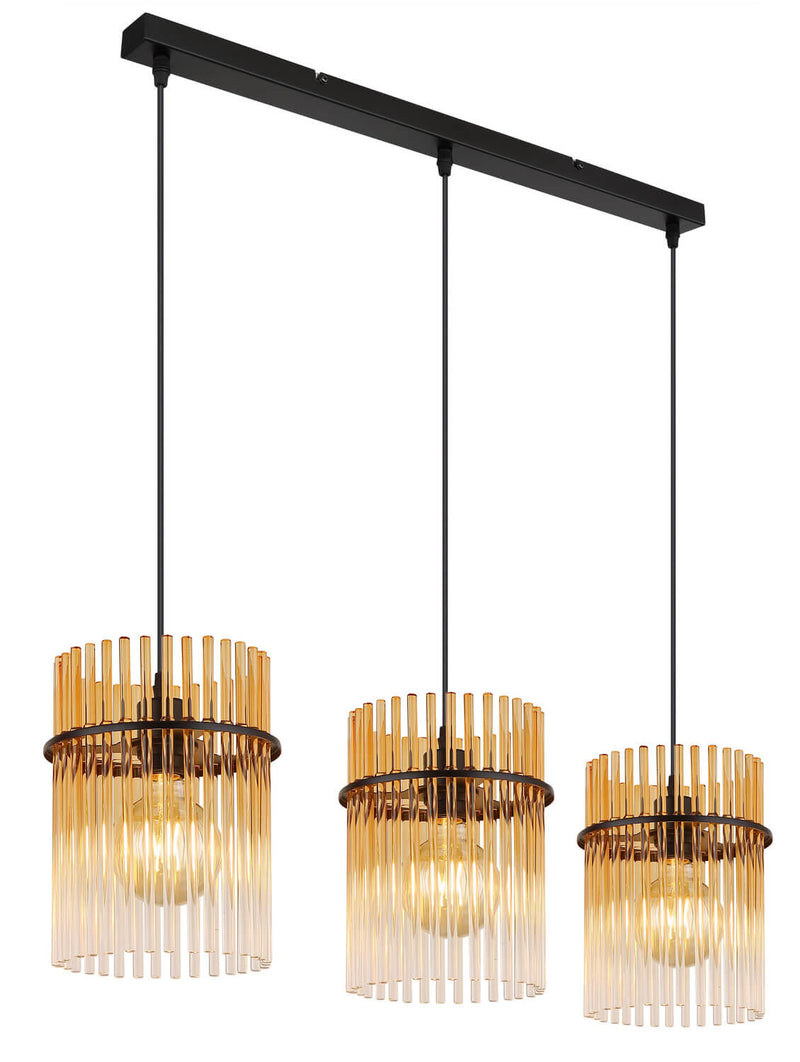 Suspension Gorley noire mat, H 140 cm (15698-3HA)