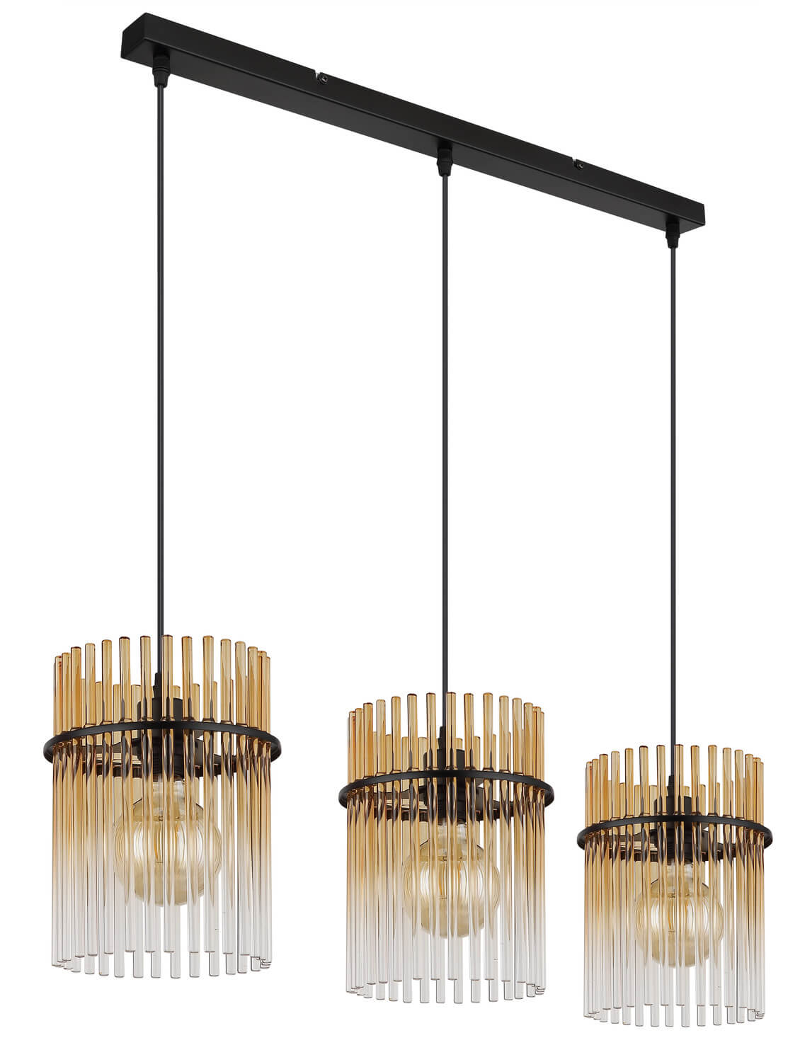 Suspension Gorley noire mat, H 140 cm (15698-3HA)