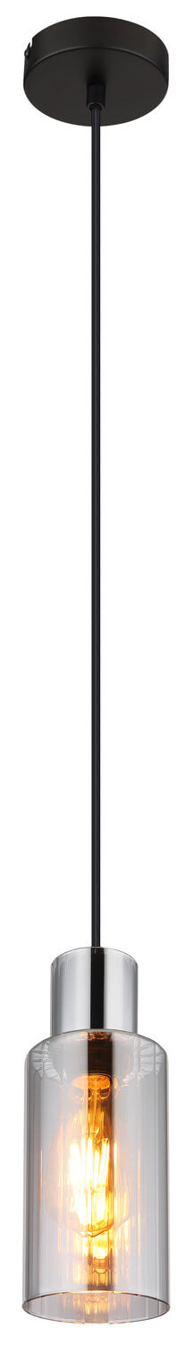 Suspension Lidaria noire mat (15708H)