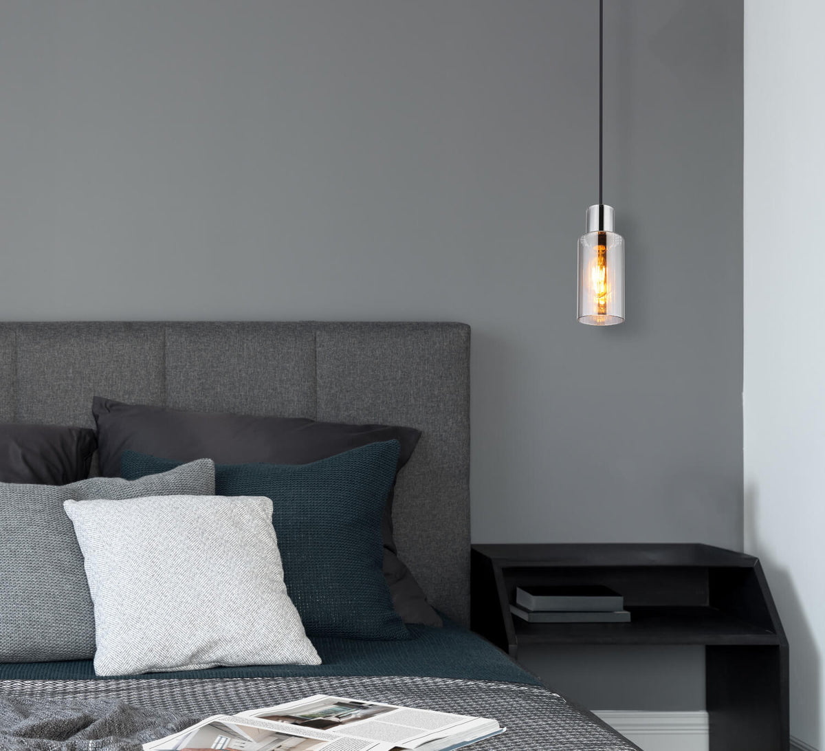 Suspension Lidaria noire mat (15708H)