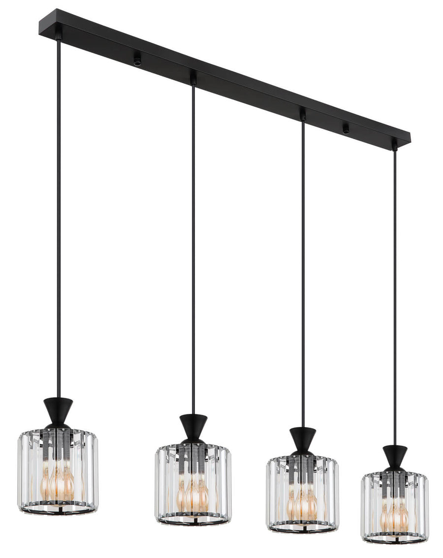 Suspension Jordana noire mat