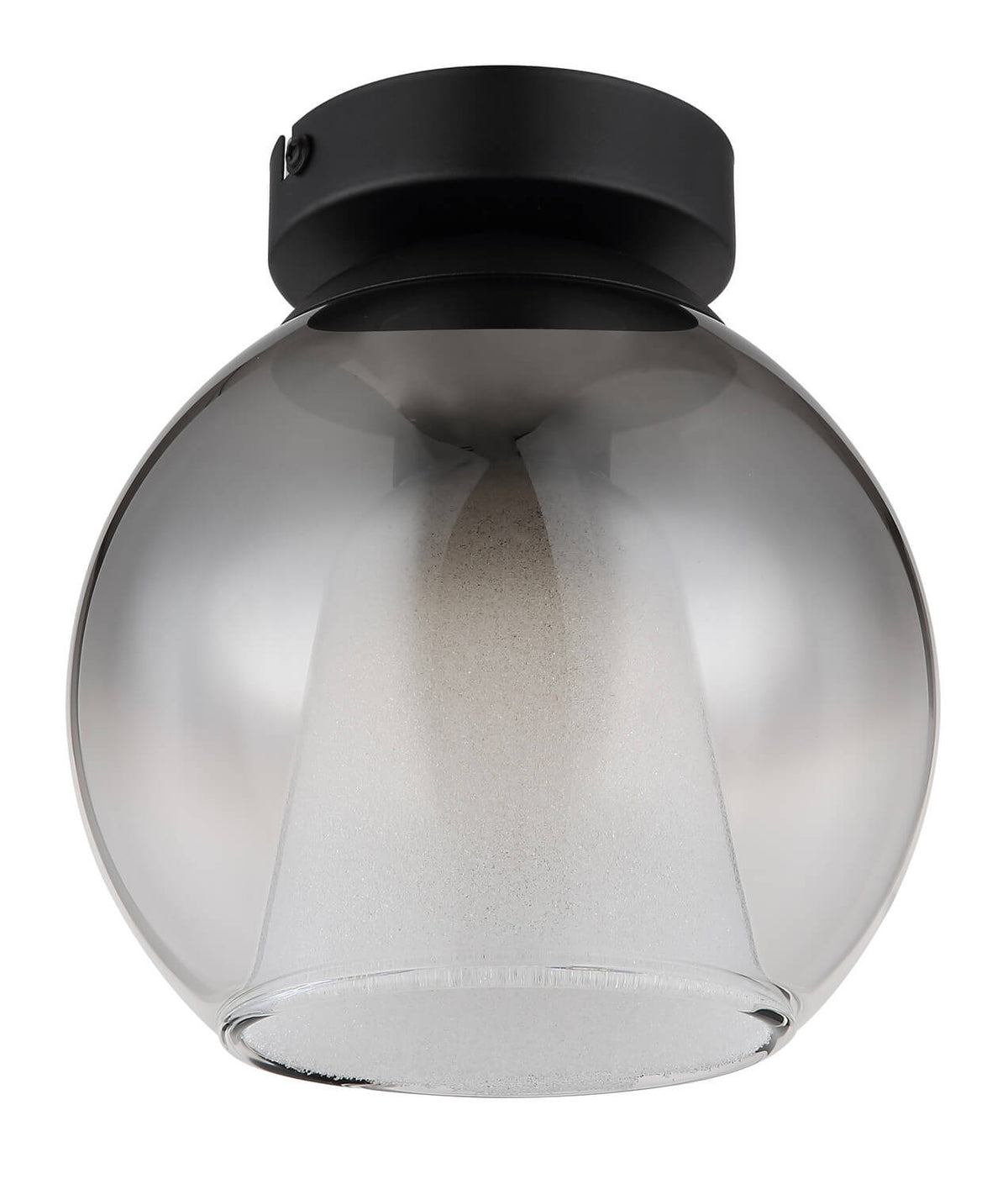 Plafonnier Barry noir mat, H 19 cm