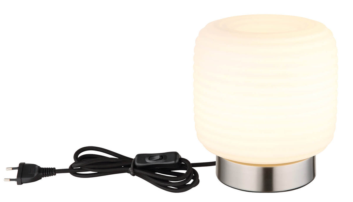 Lampe à poser Kladora nickel satiné