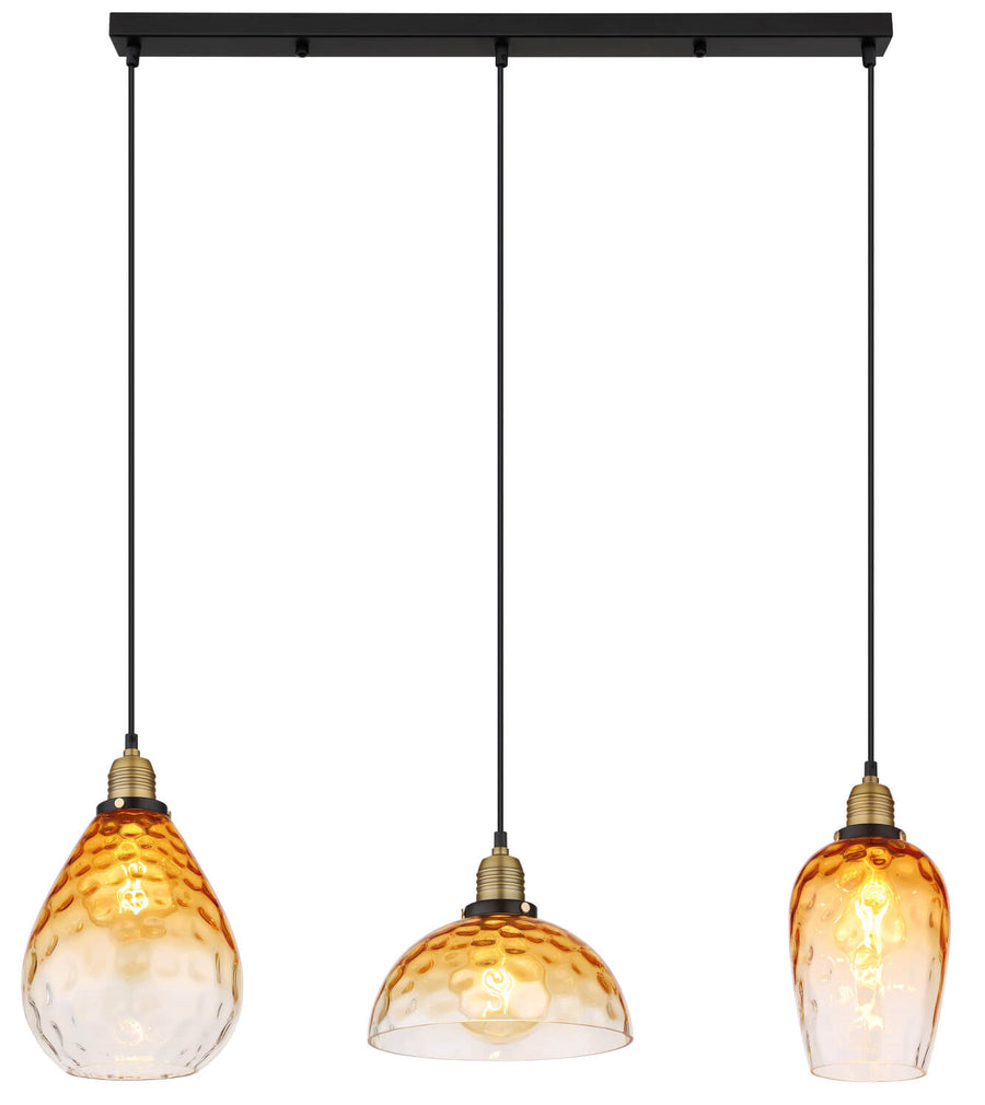 Suspension Salvy noire mat, H 120 cm (15786-3H)