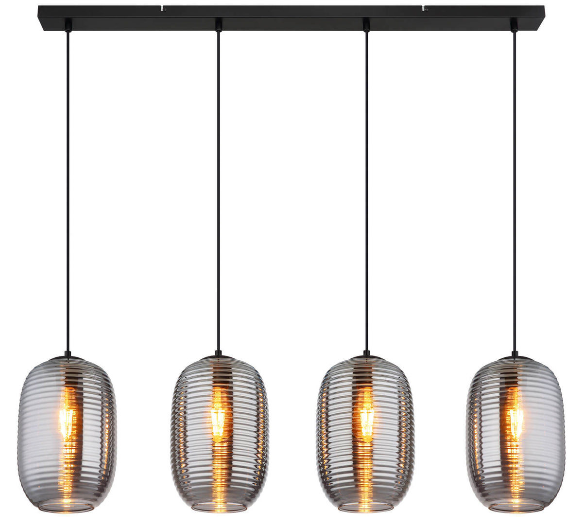 Suspension Jefrey noire mat (15794-4H)