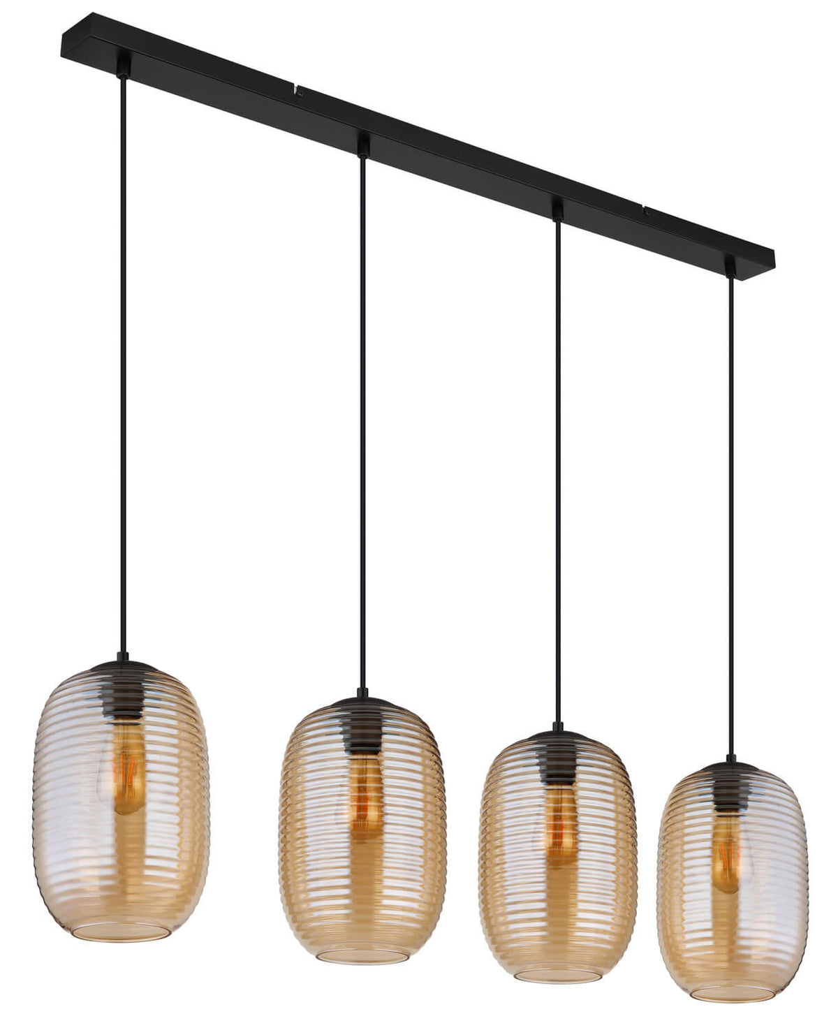Suspension Jefrey noire mat (15794-4HA)