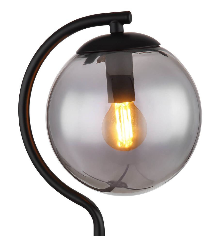 Lampe à poser Porry noire mat