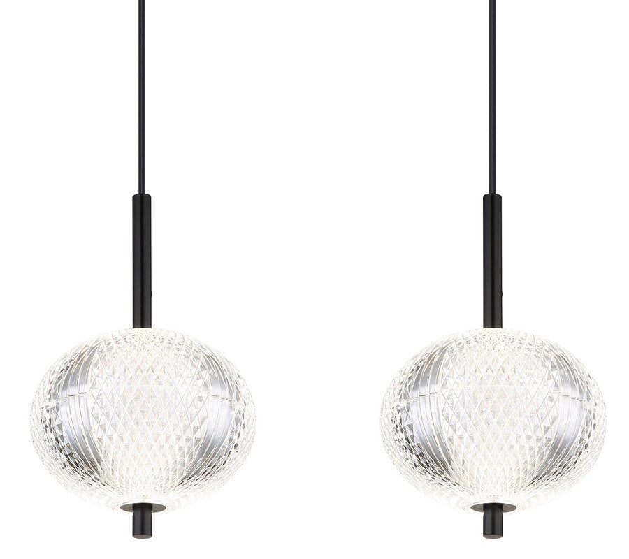 Suspension Aida noire mat, H 120 cm (16042-4H)