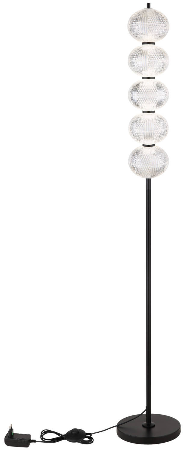 Lampadaire Aida noir mat