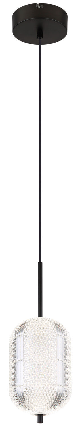 Suspension Kurius noire mat (16043H)