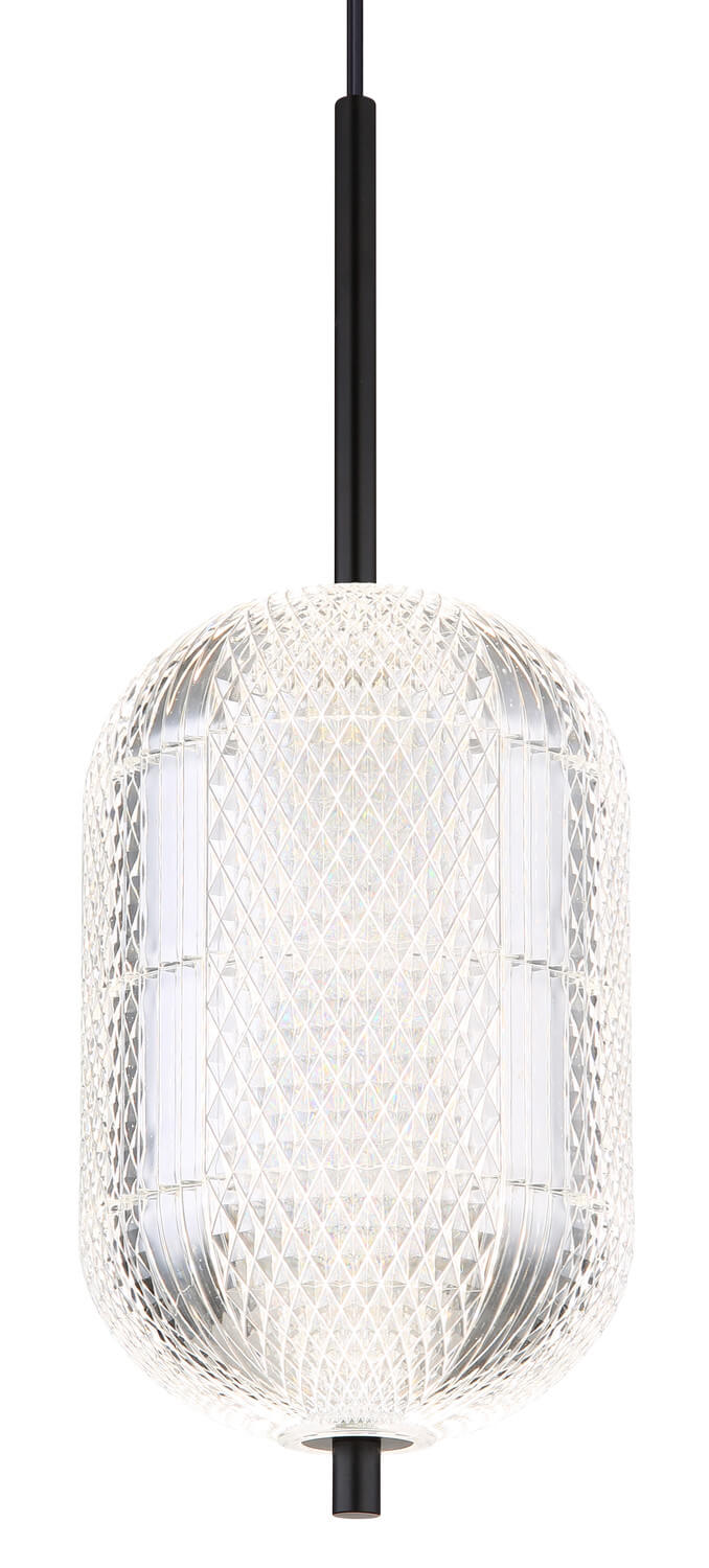 Suspension Kurius noire mat (16043H)