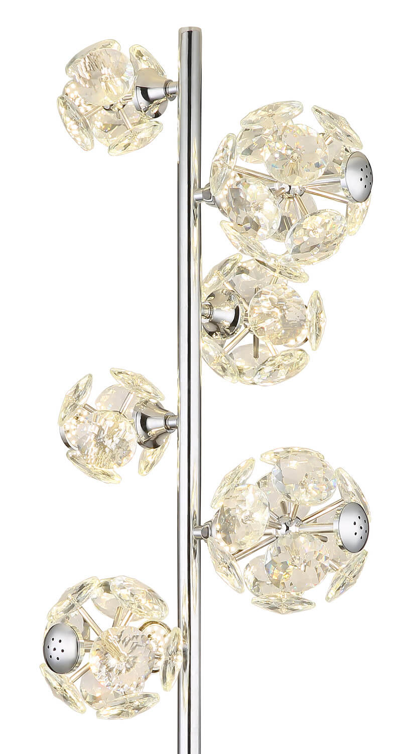 Lampadaire Virina chromé