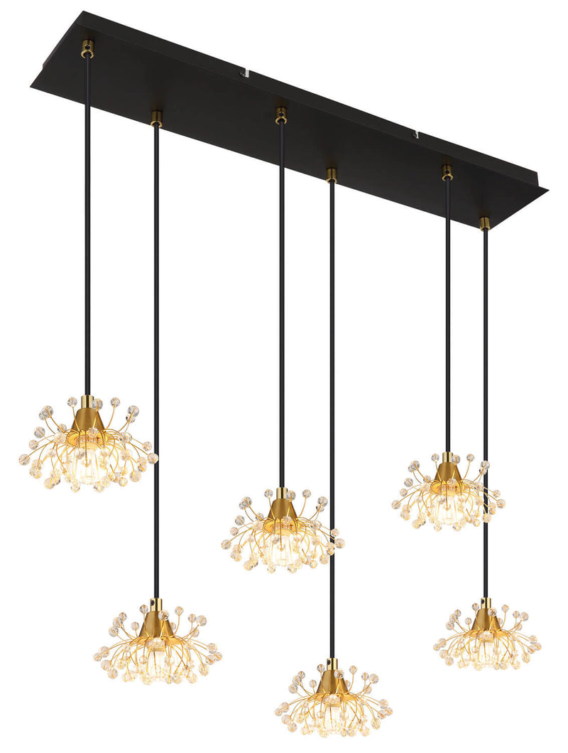 Suspension Fiore noire mat
