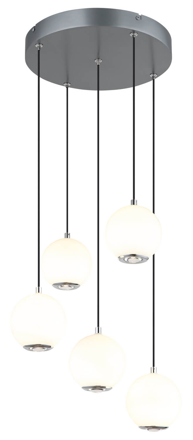 Suspension Simmons grise, H 150 cm (16062-5H)