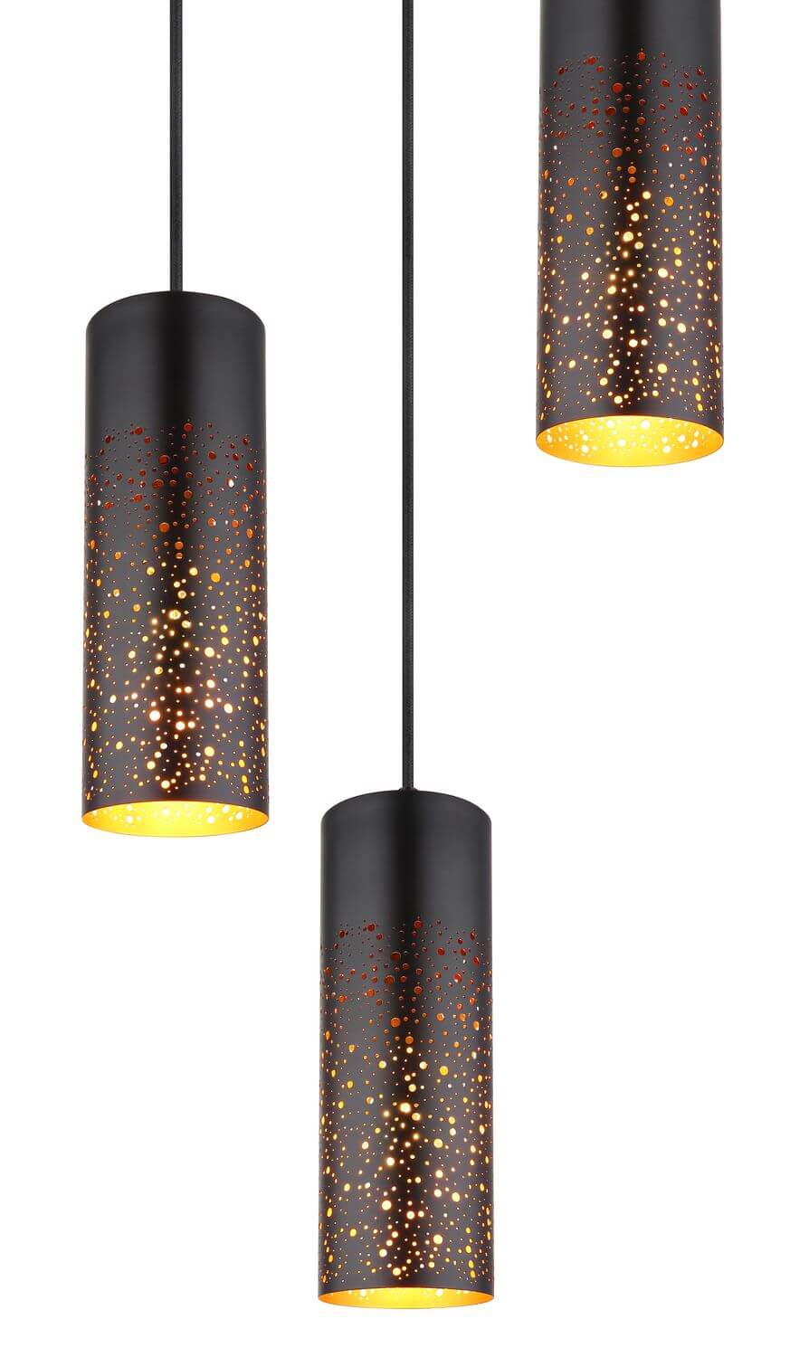 Suspension Crocky noire mat (21005-3H)