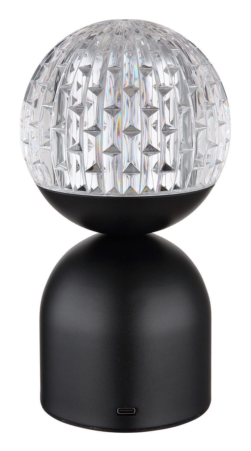 Lampe à poser Julsy noire mat, H 20 cm