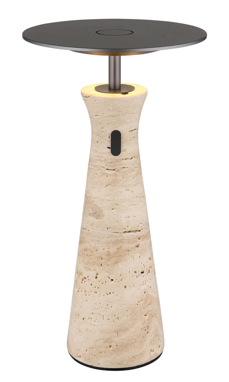 Lampe à poser Travertin grise, H 33,6 cm (21052)