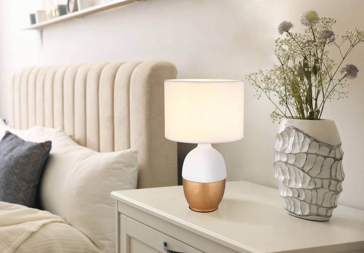 Lampe à poser Valentino blanche