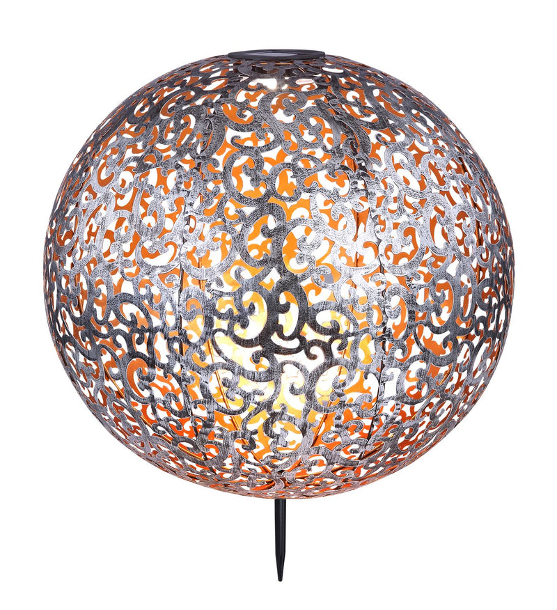 Luminaire extérieur argenté, H 50 cm